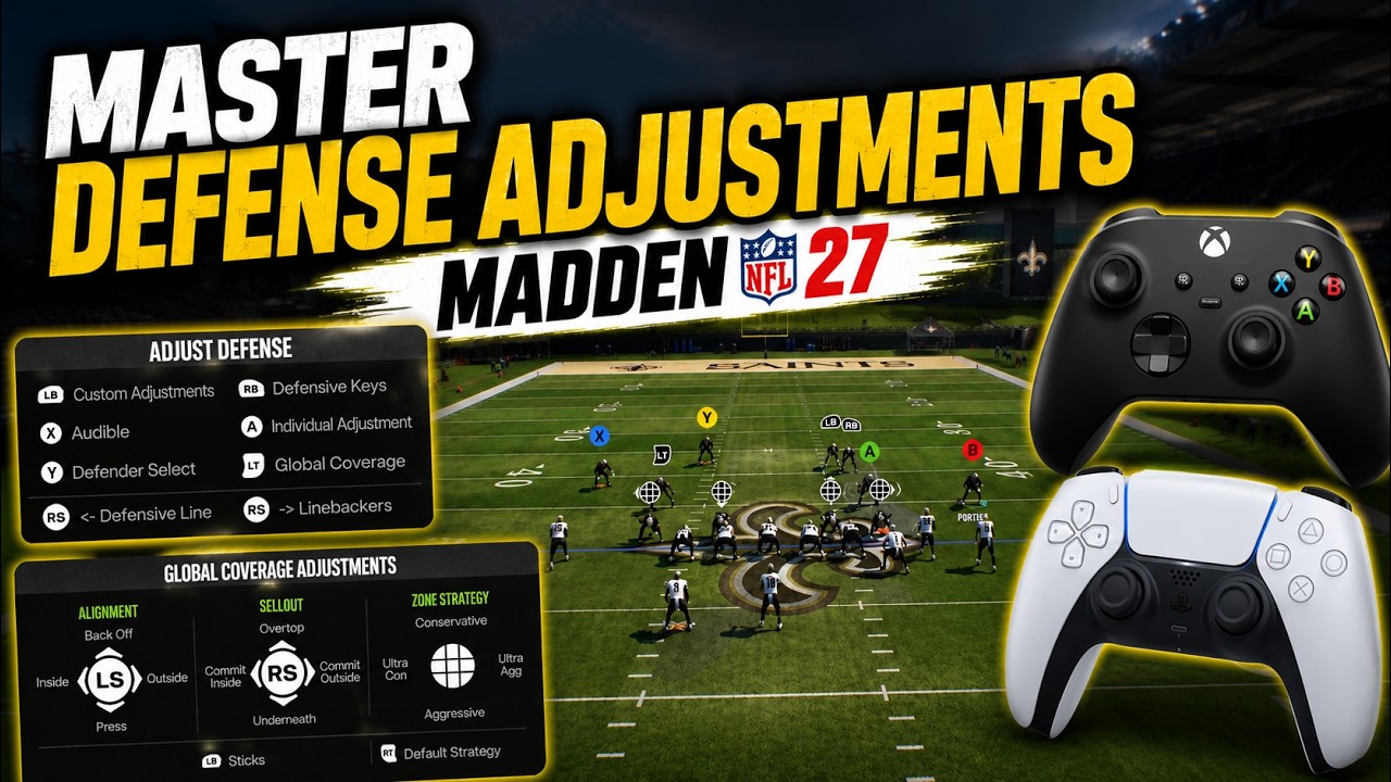 КАК ИСПОЛЬЗОВАТЬ НОВЫЕ ОБНОВЛЕННЫЕ НАСТРОЙКИ ЗАЩИТЫ В MADDEN 27!!