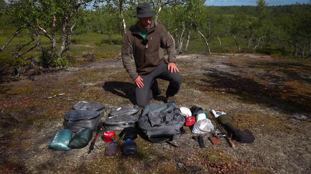 Lättviktspackning för en veckas vandring | Ultralight packing for one week in the wild