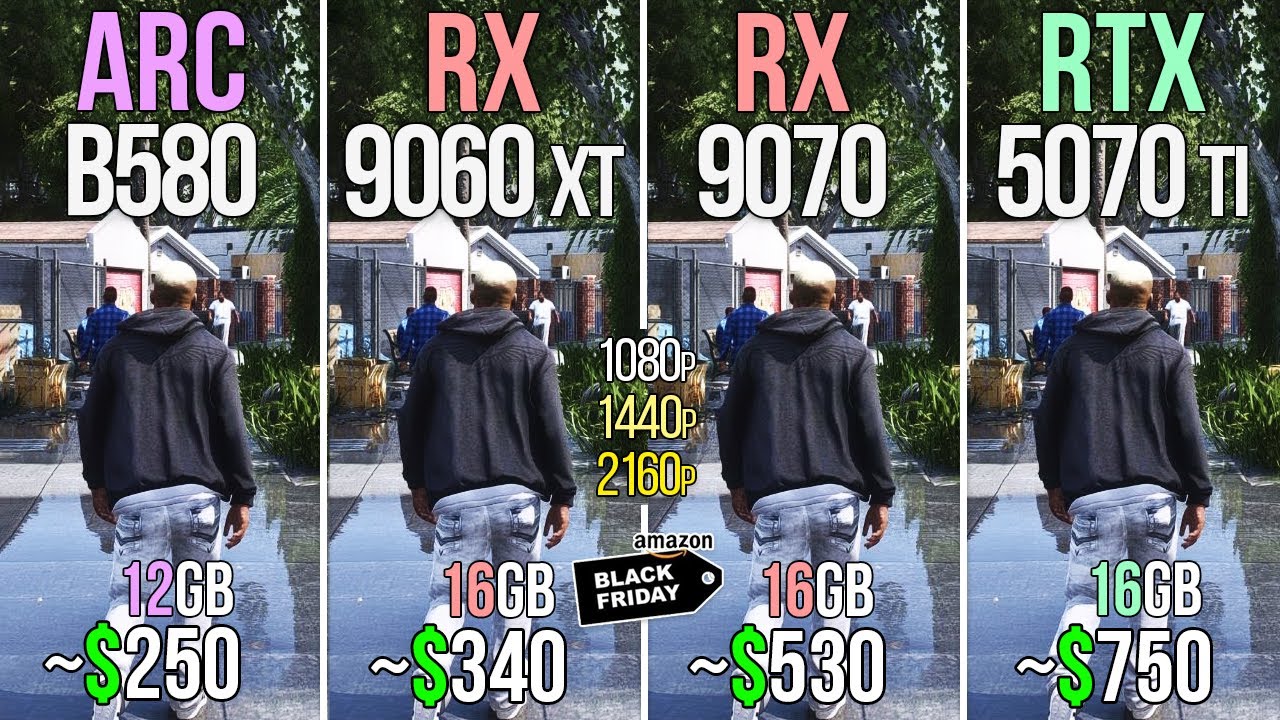 ARC B580 vs RX 9060 XT 16GB vs RX 9070 vs RTX 5070 Ti - Best graphics Cards for the Price (2025)