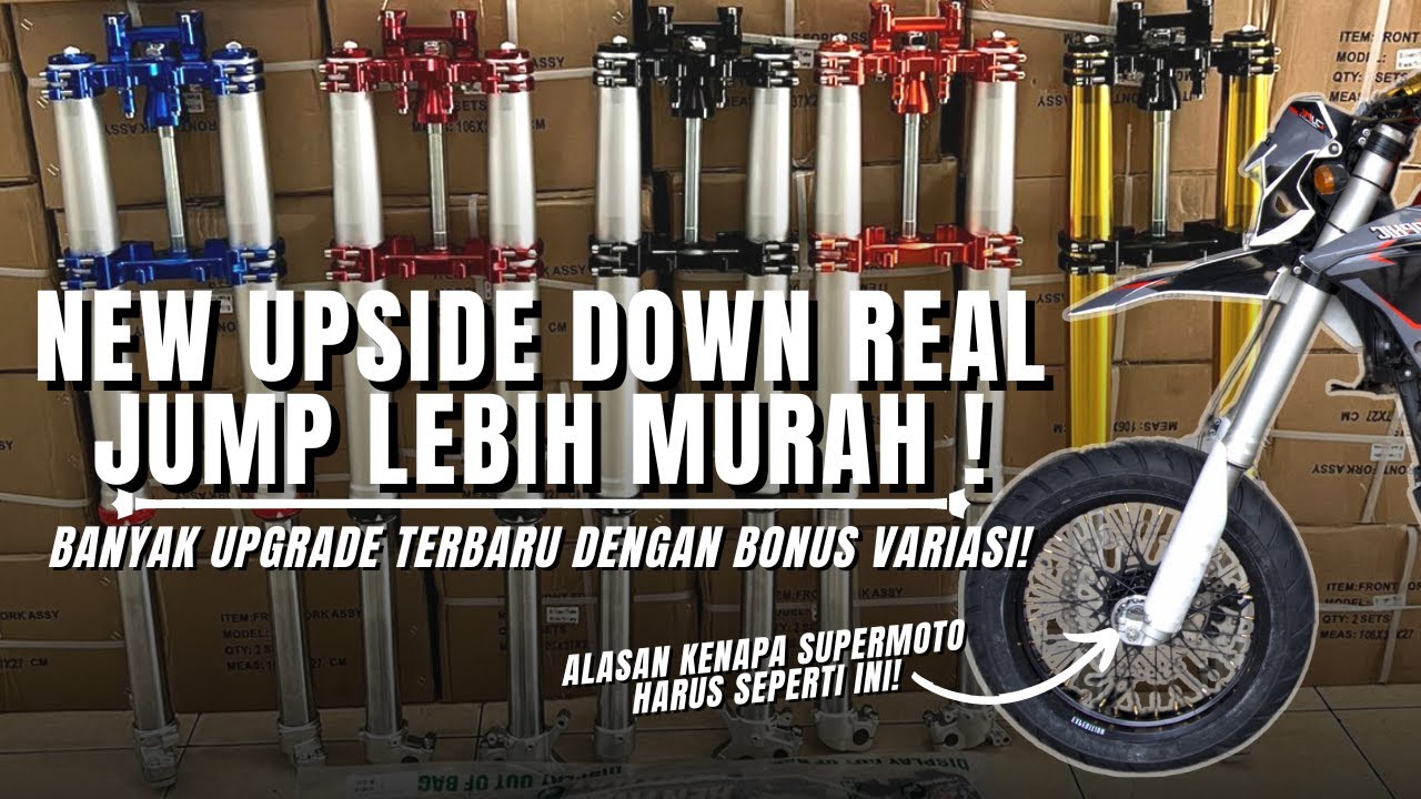 REVIEW UPSIDE DOWN REAL JUMP MGV BARU, REPLIKA KTM 6 DAYS / HT HARGA MURAH PNP KLX 150