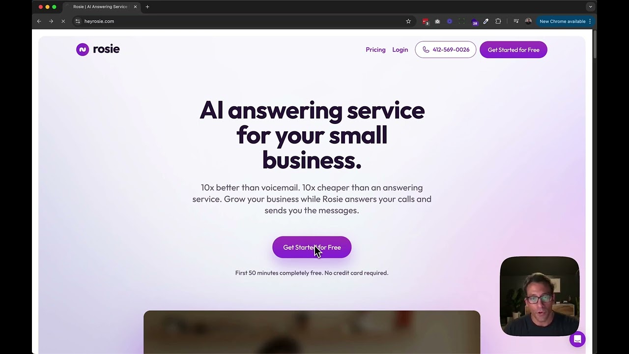 Rosie AI Answering Service Full Demo