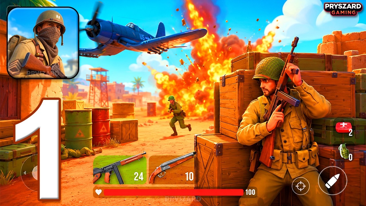 Shoot Out WW2: Gun Shooting - Gameplay Walkthrough Part 1 - Banduk Wala Game (iOS, Android)