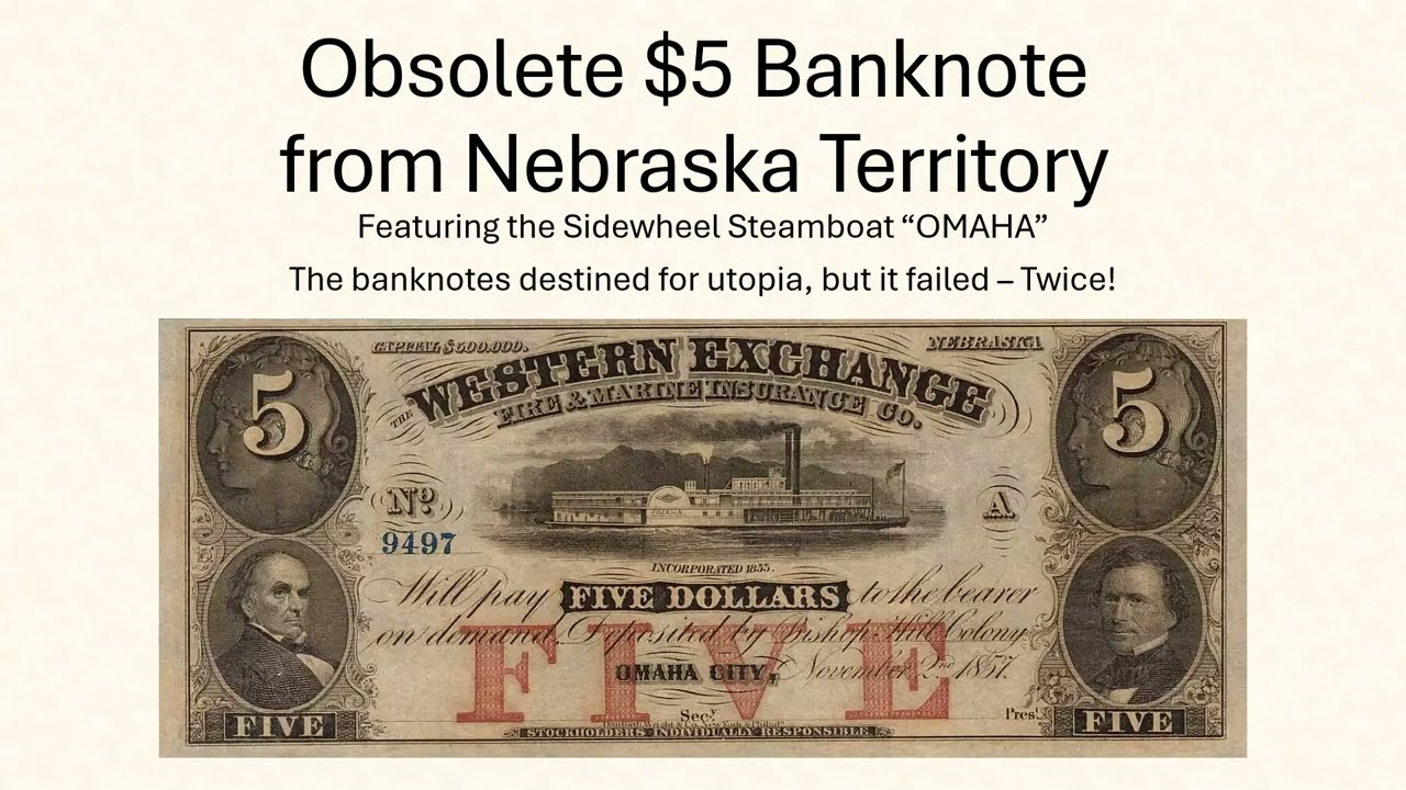 Nebraska Five Dollars 1856
