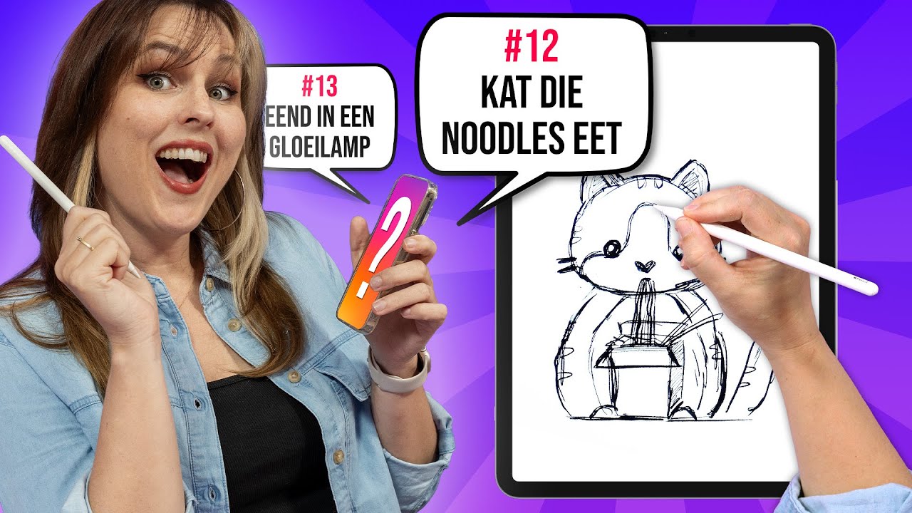 16 TEKENOPDRACHTEN UITVOEREN DIE JIJ BEPAALT! - Tekenen Challenge