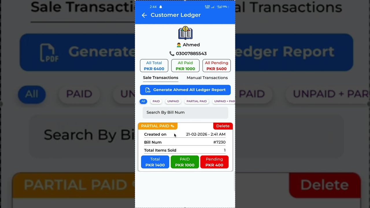 How to Add Customer and Customer Ledger in Easy POS Billing App