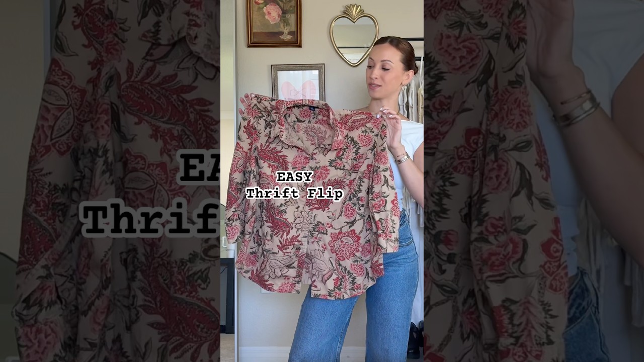 ЛЕГКИЙ переворот секонд-хенда #thriftflip #sewingtips #upcycledfashion #upcycle