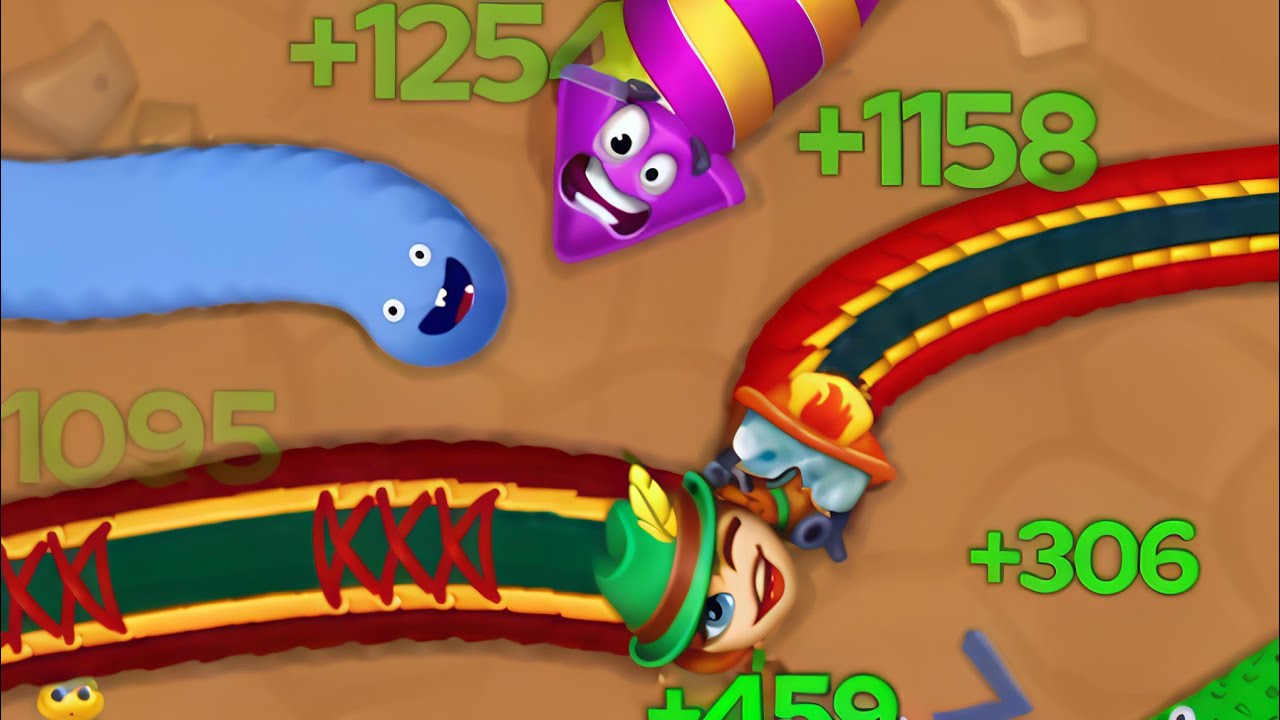 New Wormhunt Battle Arena Best Hacker Snake vs Troll Snake 🐍 Epic Slither vs Wormszone Gameplay #73