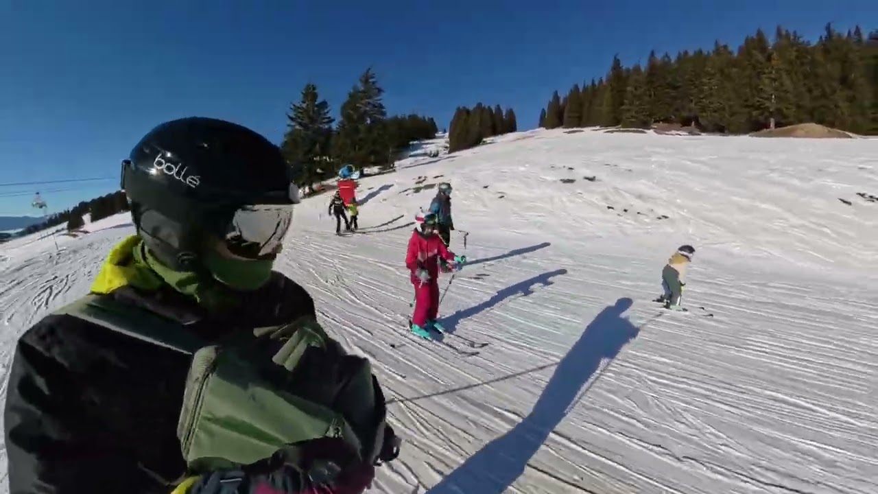 Avoriaz Green Run from Proclou Chairlift #skiing #avoriaz #insta360x4air