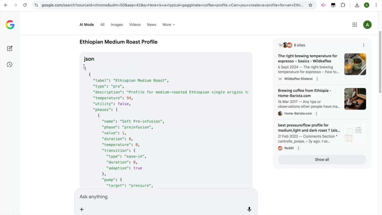 Gaggimate-Using AI To Create Specific Bean Profiles with the GaggiMate