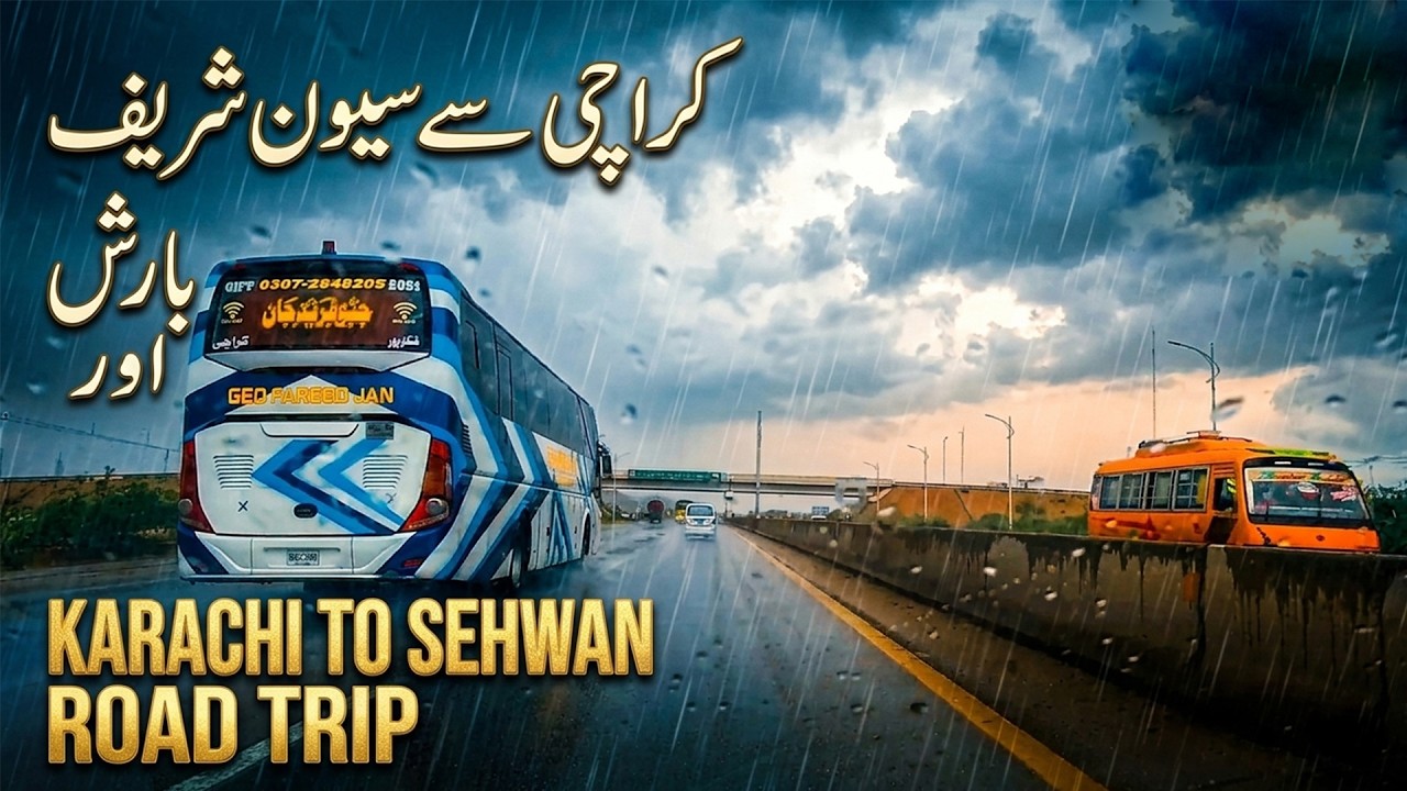 Karachi To Sehwan Sharif | Beautiful Rainy Weather 2022