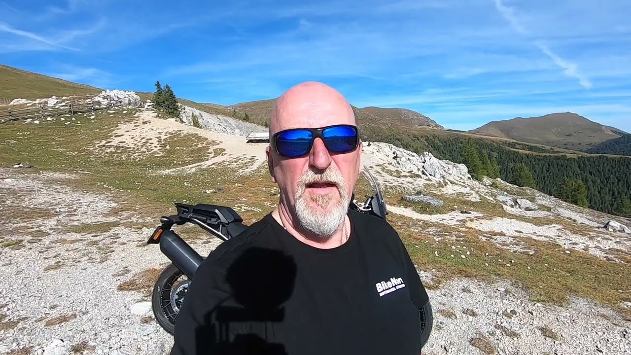 Harley Davidson Pan America on Nockalmstrasse in the Austrian Alps.