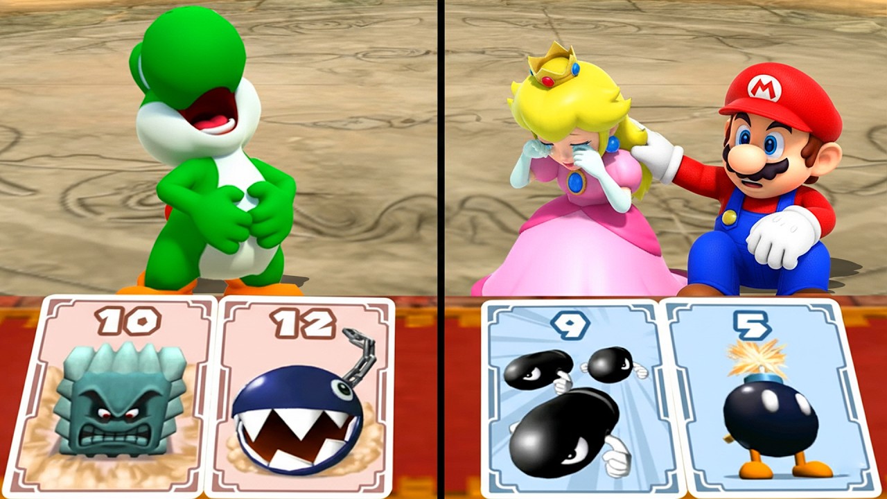 Mario Party 8 Minigames Battle - Yoshi VS Mario VS Peach VS Daisy (Master CPU)