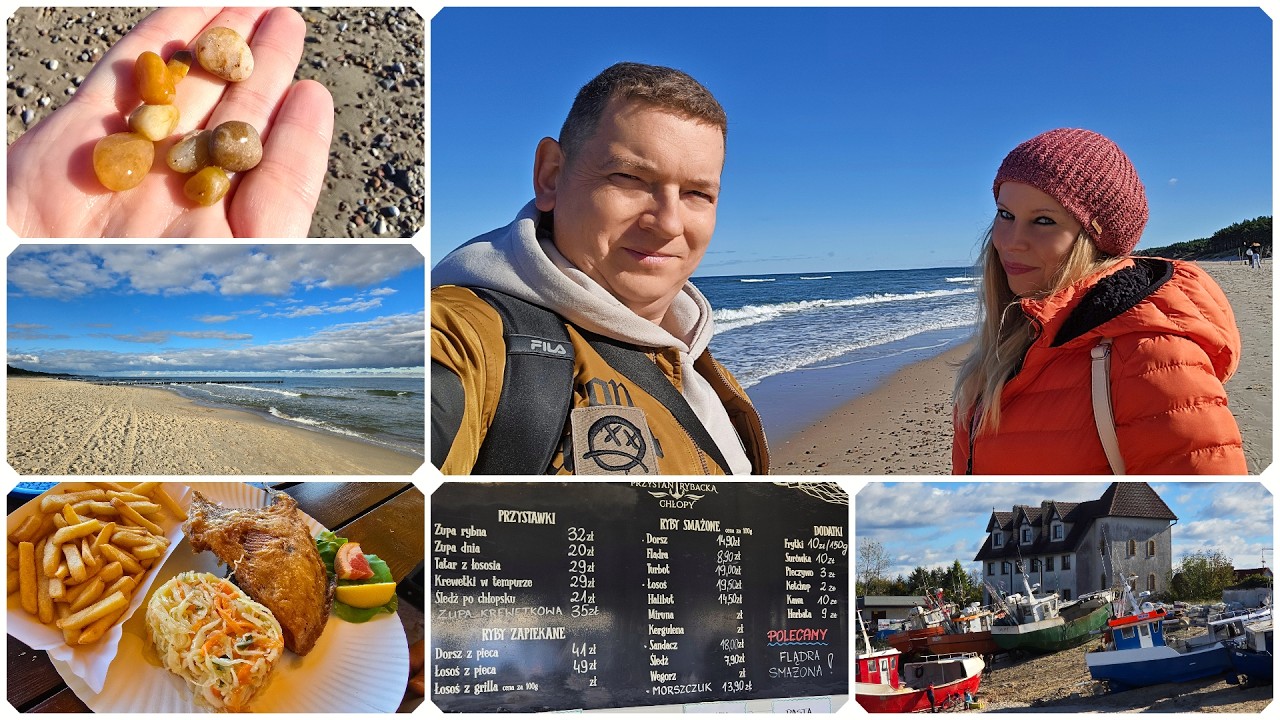 Plaża MIELNO-CHŁOPY Ile kosztuje obiad w smażalni ryb nad morzem? DROGO? Chorwacja Rozkminy Vlog