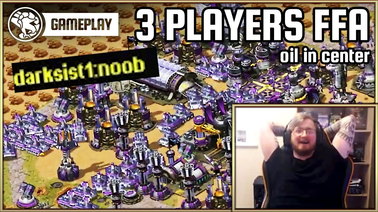 BLACK EAGLE FTW!  | 3 Players FFA Oil In Center  / Red Alert 2