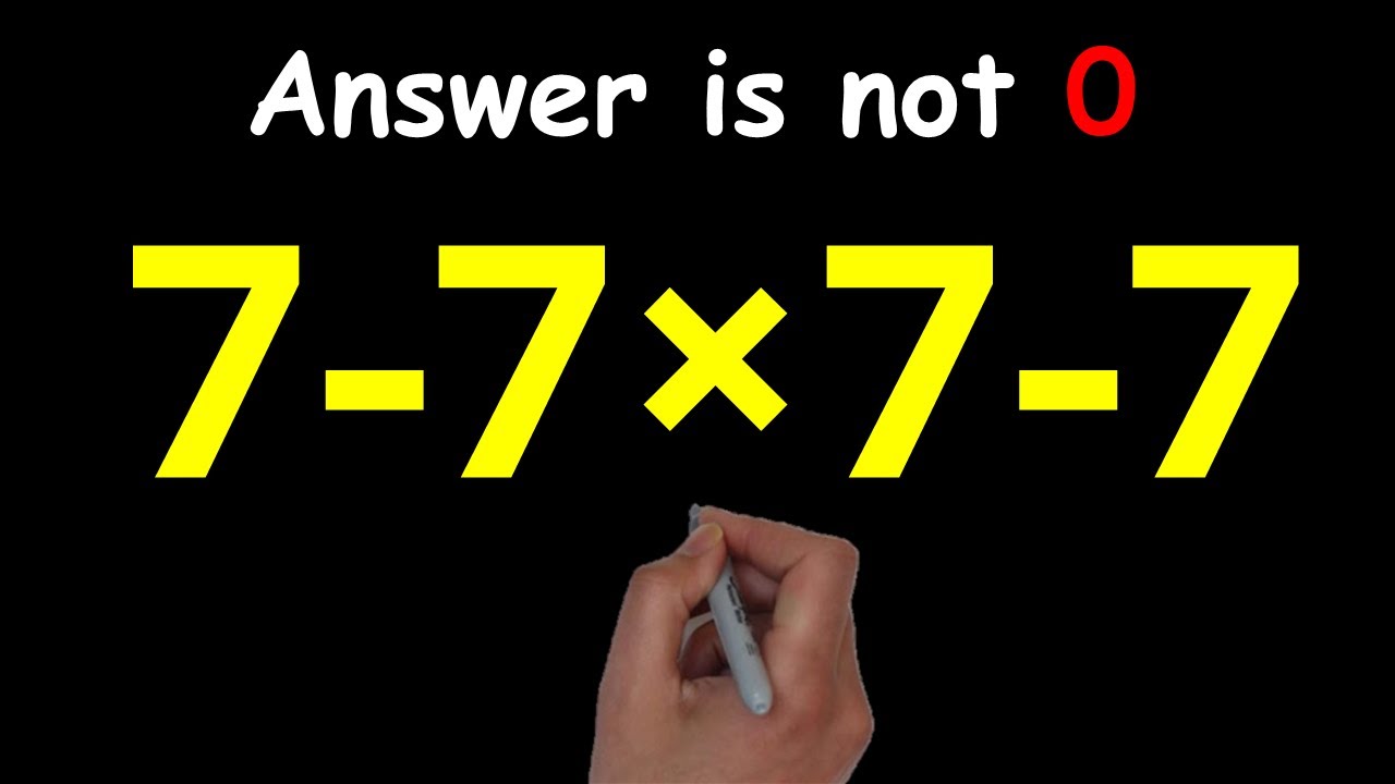 Только гении решают так быстро! 7−7×7−7