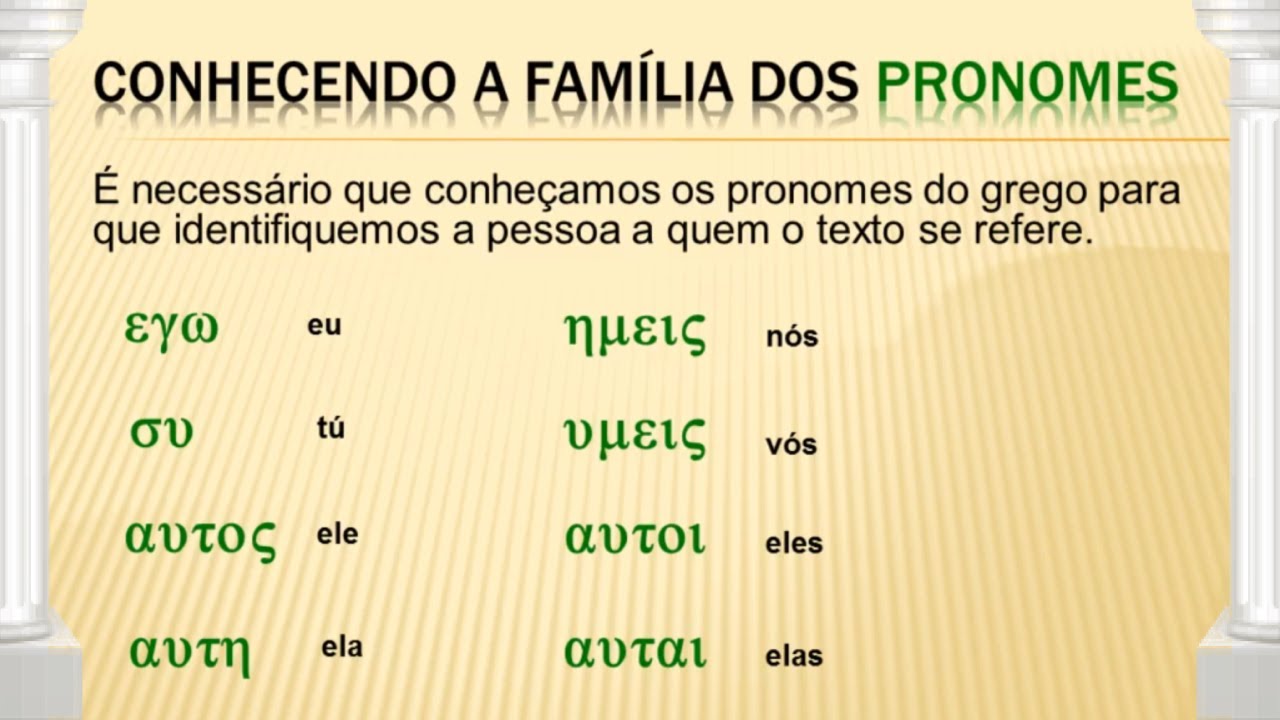 Aula 4 - Introdução ao Grego Koiné (Pronomes)