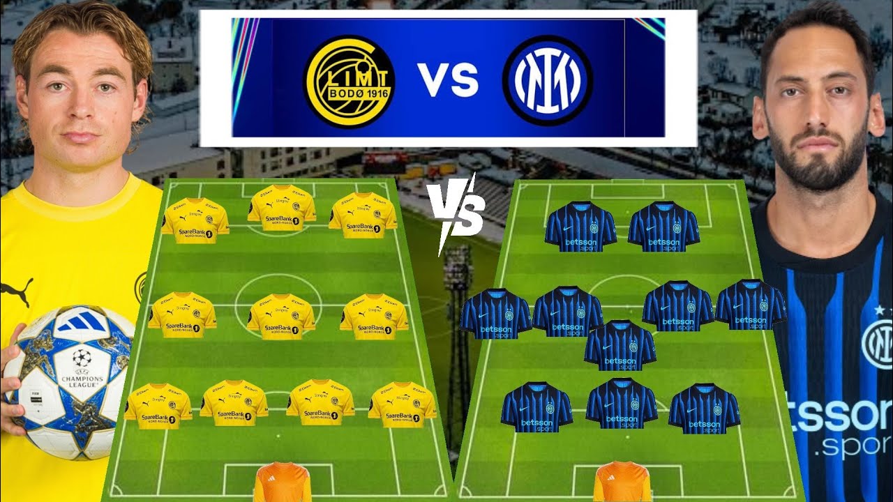 BODOGLIMT VS INTER MILAN HEAD TO HEAD PREDICTED LINEUPS &brvbar; CHAMPIONS LEAGUE 2025/2026 Round of 16