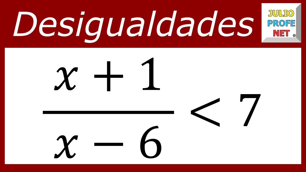 Desigualdades o inecuaciones racionales | Ejercicio 3 #julioprofe