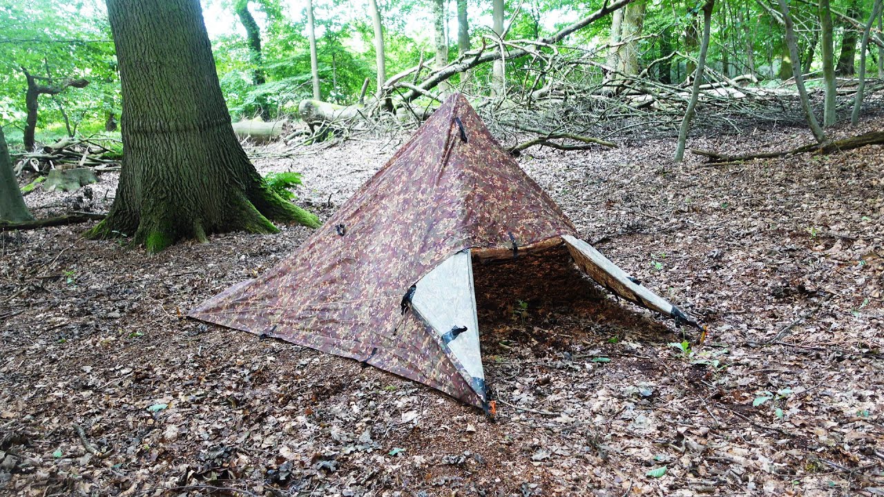 Iglu - Tarp Shelter Aufbau Variante 3x3m -  Zeltvariante für Regen u. Sturm