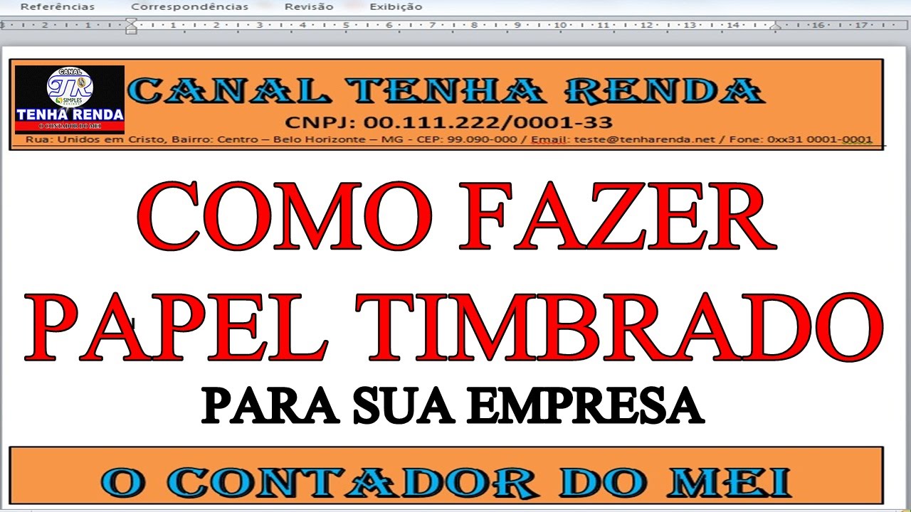 MEI - Como Criar Papel Timbrado Para Sua Empresa