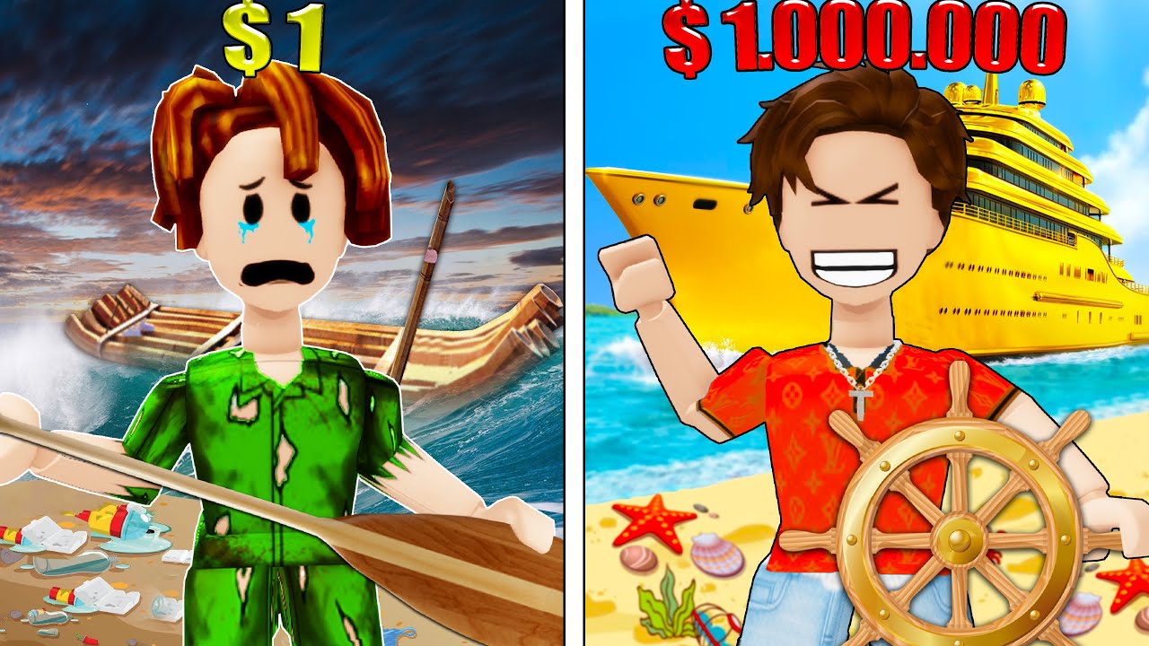 ROBLOX Brookhaven🏡RP: Barco de $1 vs Barco de $1.000.000 | Roblox Español
