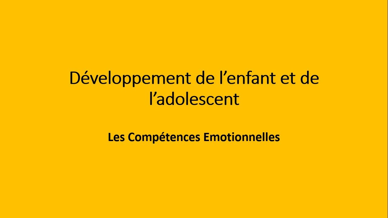 Le D&eacute;veloppement des Comp&eacute;tences Emotionnelles.