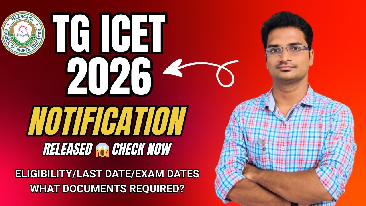 📢TG ICET 2026 Notification Released 🔥 | Apply Dates, Exam Dates, Shifts & Full Process