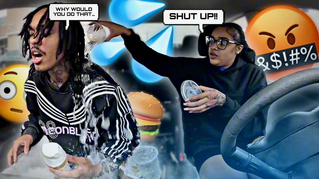 THROWING my ENTIRE MEAL on DAE to get his reaction *MUST WATCH*