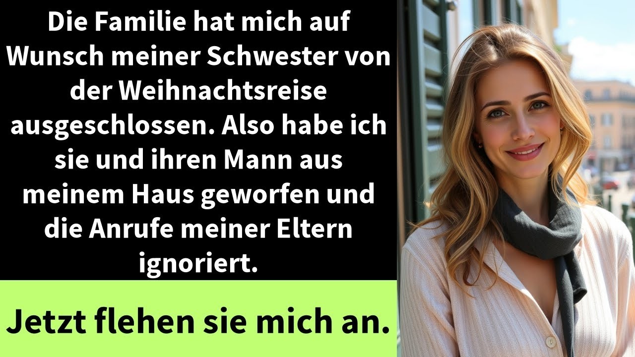 Die Familie hat mich auf Wunsch meiner Schwester von der Weihnachtsreise ausgeschlossen