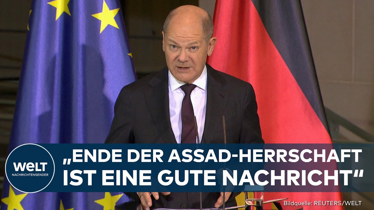 OLAF SCHOLZ ZU SYRIEN: „Das Ende der Assad-Herrschaft ist eine gute Nachricht“ | WELT DOKUMENT