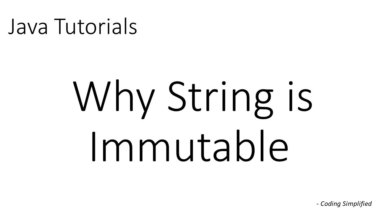 Java Tutorials: Why String is Immutable in Java