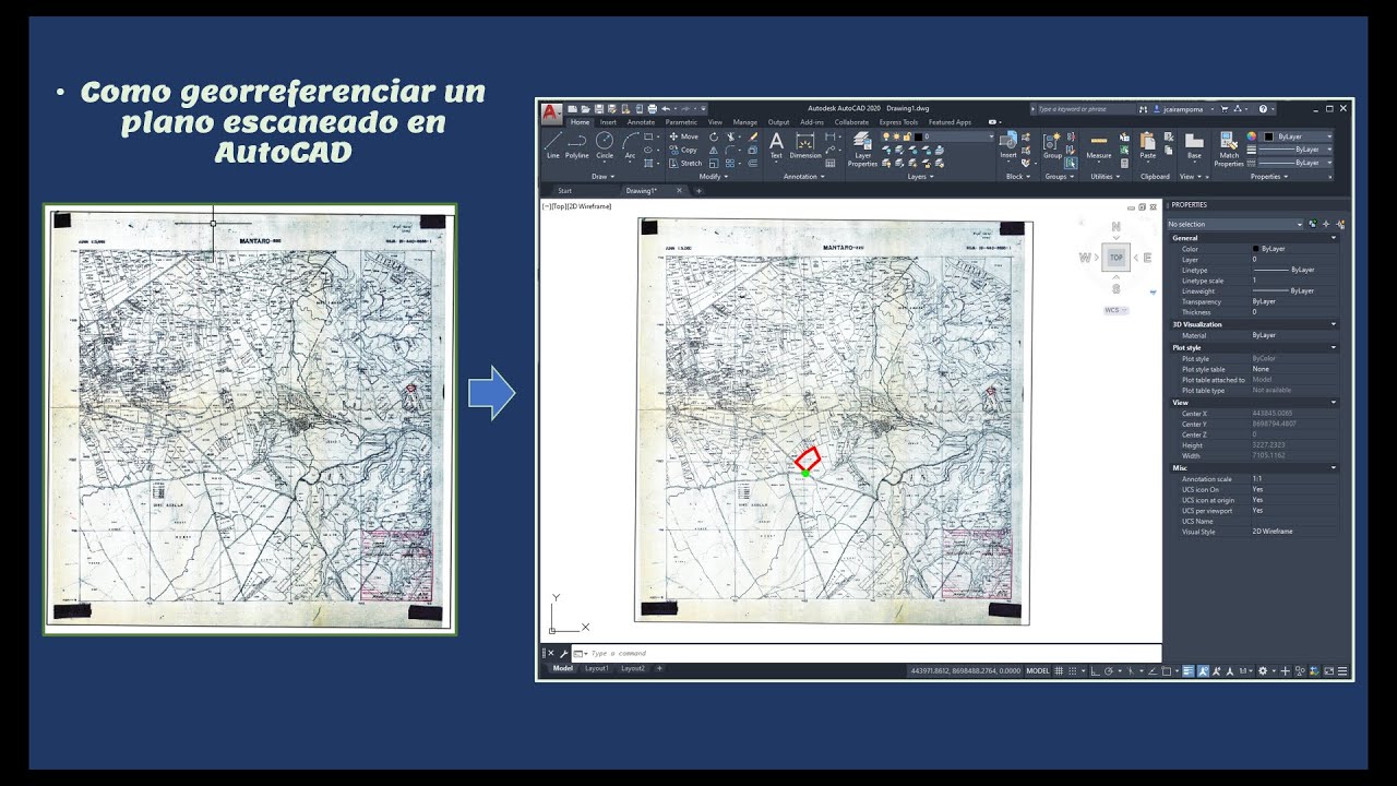 Como Georreferenciar un plano escaneado en AutoCAD