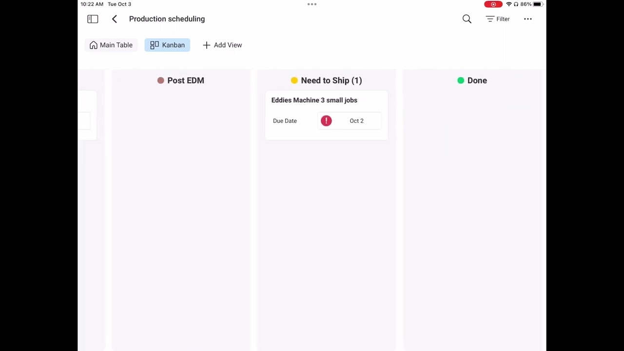 Scheduling Board using Monday.com