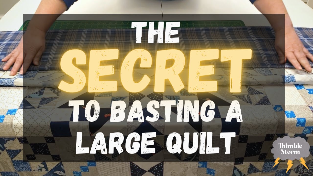 How to Baste a Large Quilt - Pin Basting and Thread Basting