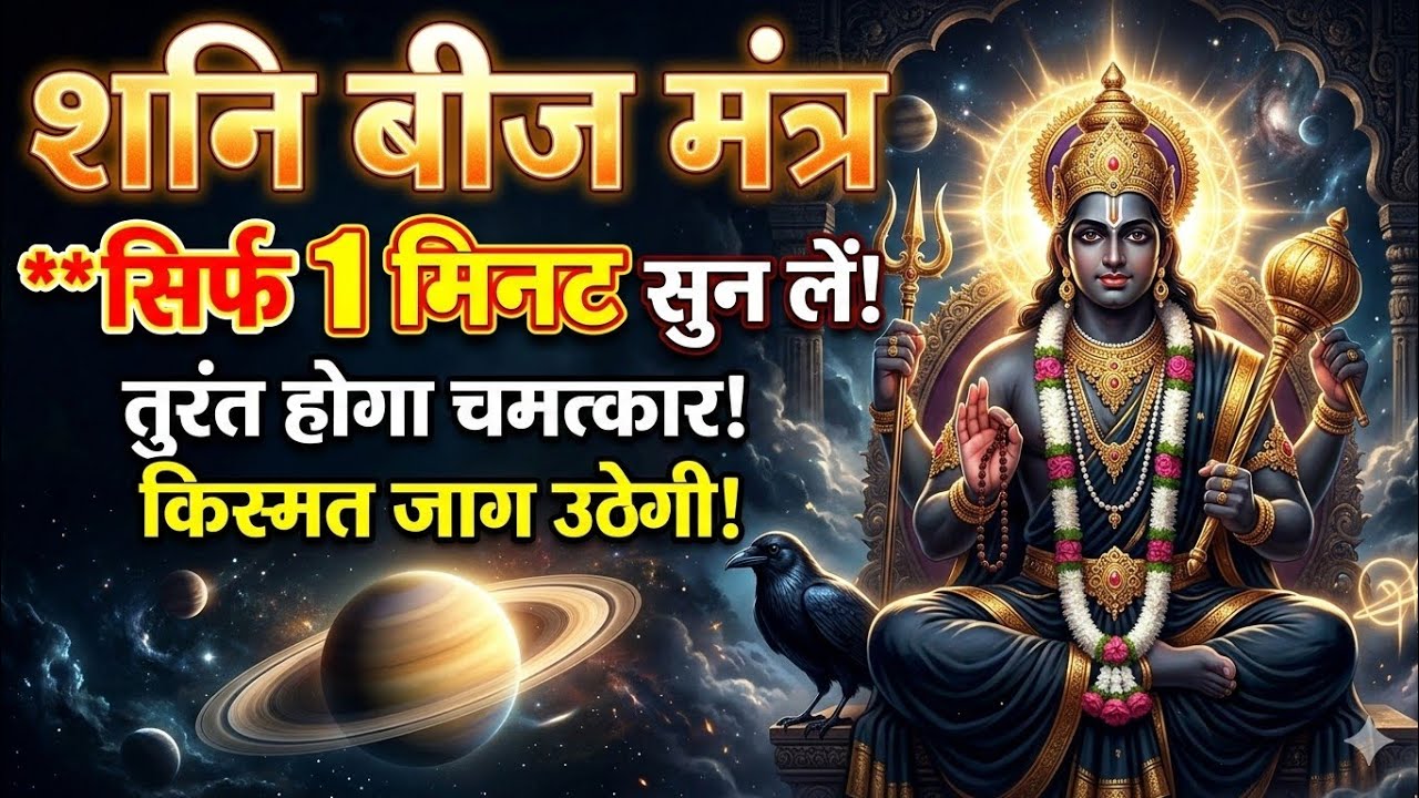 शत्रु और बाधाओं का होगा नाश, शनि देव का सबसे शक्तिशाली बीज मंत्र।