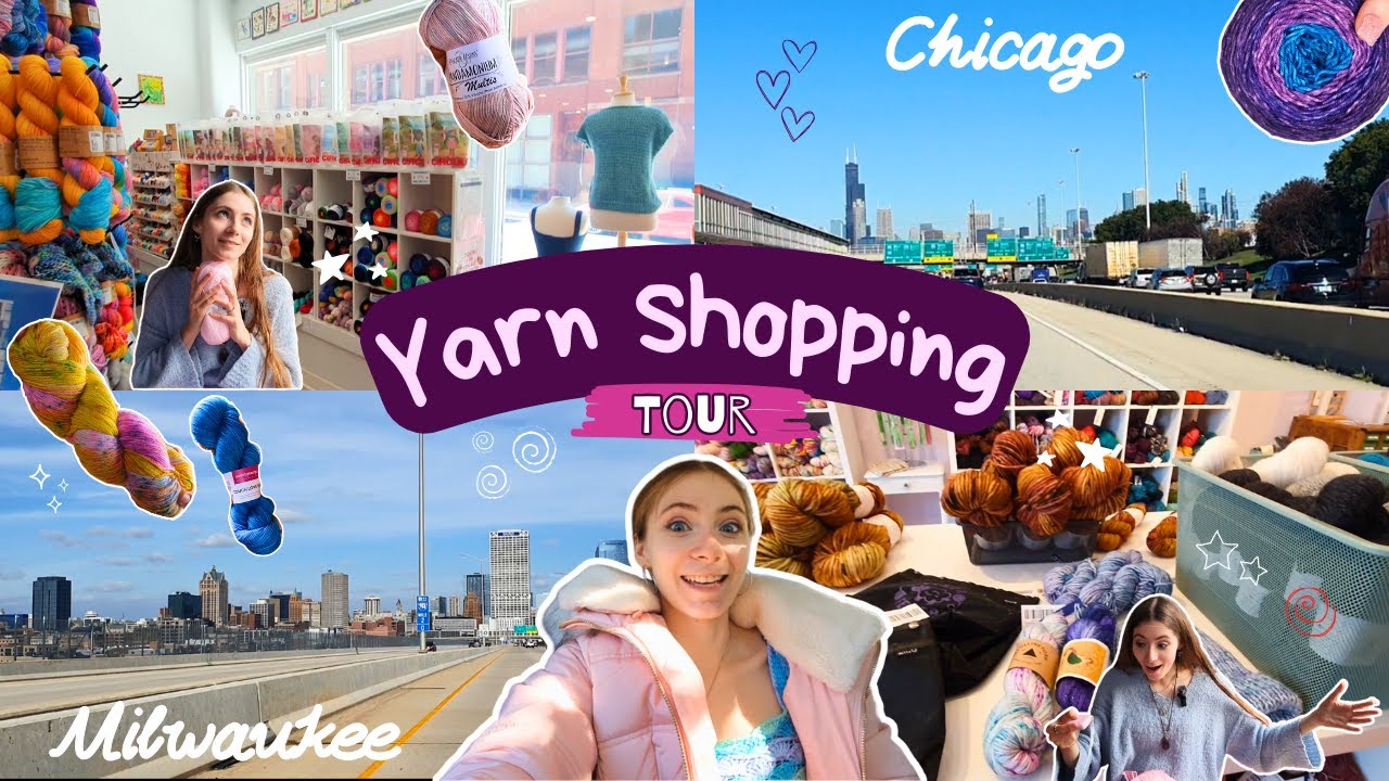 ⭐️ Yarn Shopping Vlog | Chicago & Milwaukee | Cozy Midwest Yarn Haul 🧶🌸