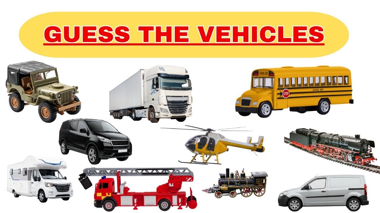 Can You Guess 20 Vehicles? 🚙 | Kids Vehicle Quiz