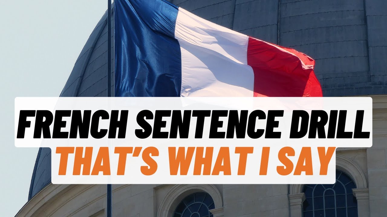 French sentence drill - That's what I say