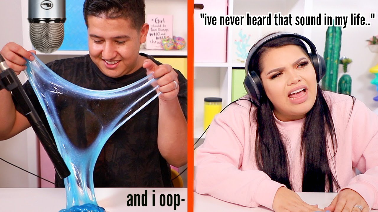 Karina Guesses ASMR Sounds..Slime, Kinetic Sand, Spaghetti, + more