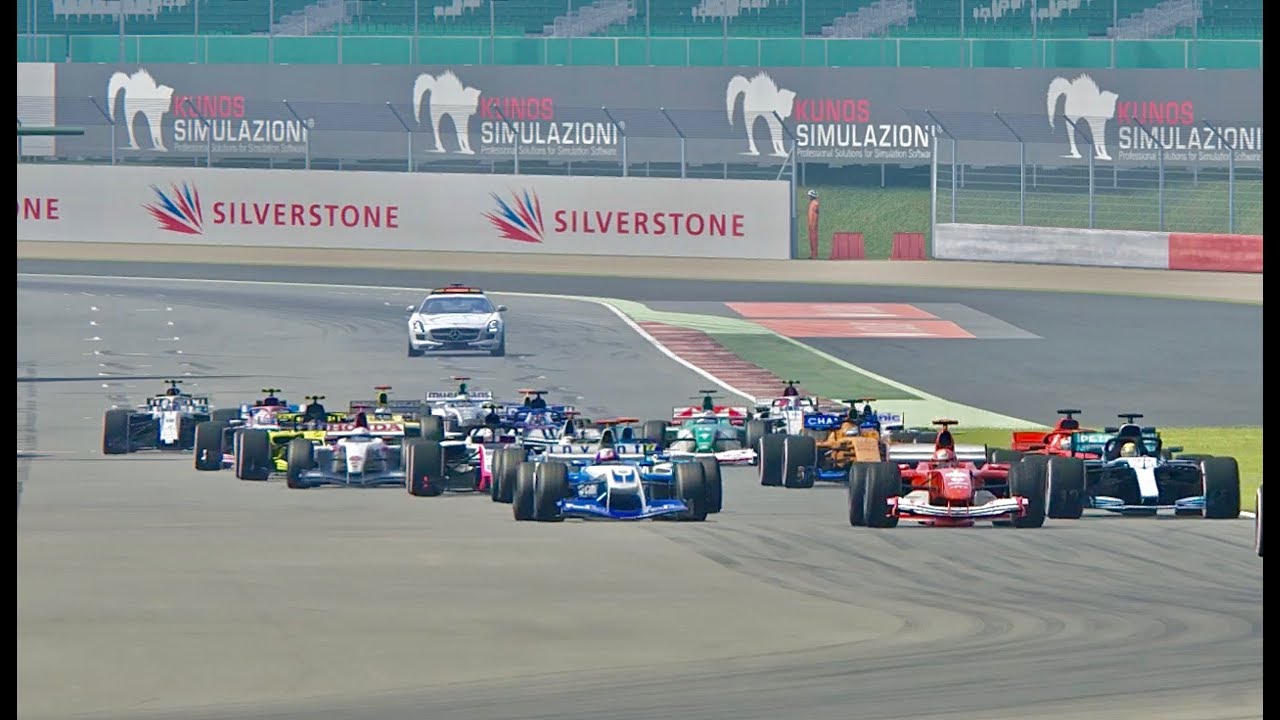 All F1 2018 Cars vs All F1 2004 Cars - Silverstone