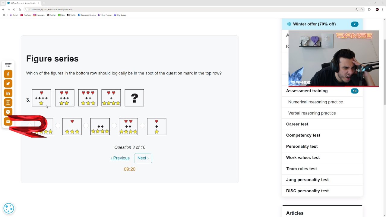 Ramee takes ADHD, Autism, Bipolar & IQ Test and it's Absolutely HILARIOUS!