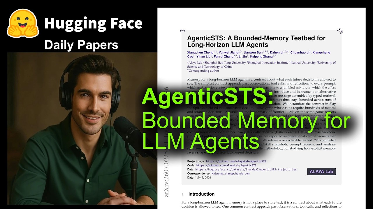 AgenticSTS: Bounded Memory for LLM Agents