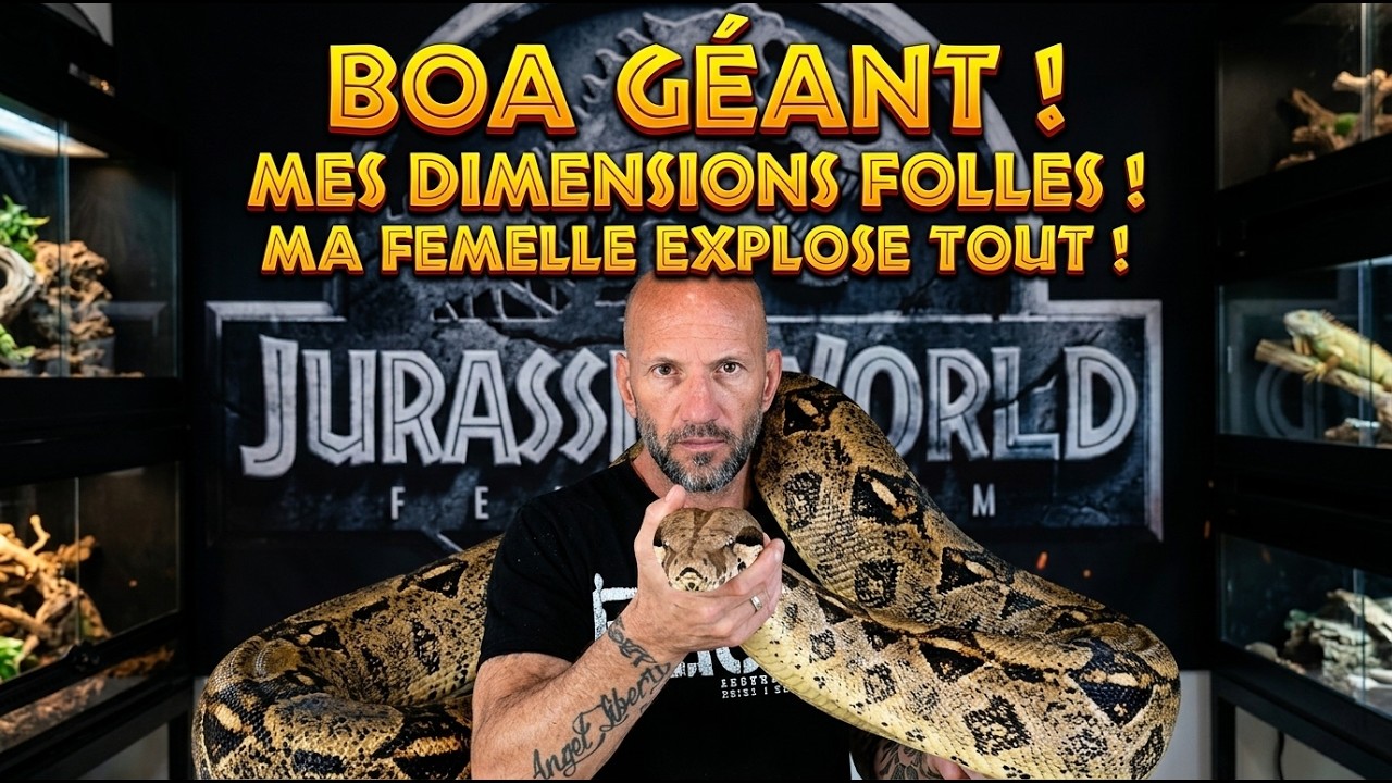 MA FEMELLE BOA CONSTRICTOR A ATTEINT DES DIMENSIONS FOLLES !