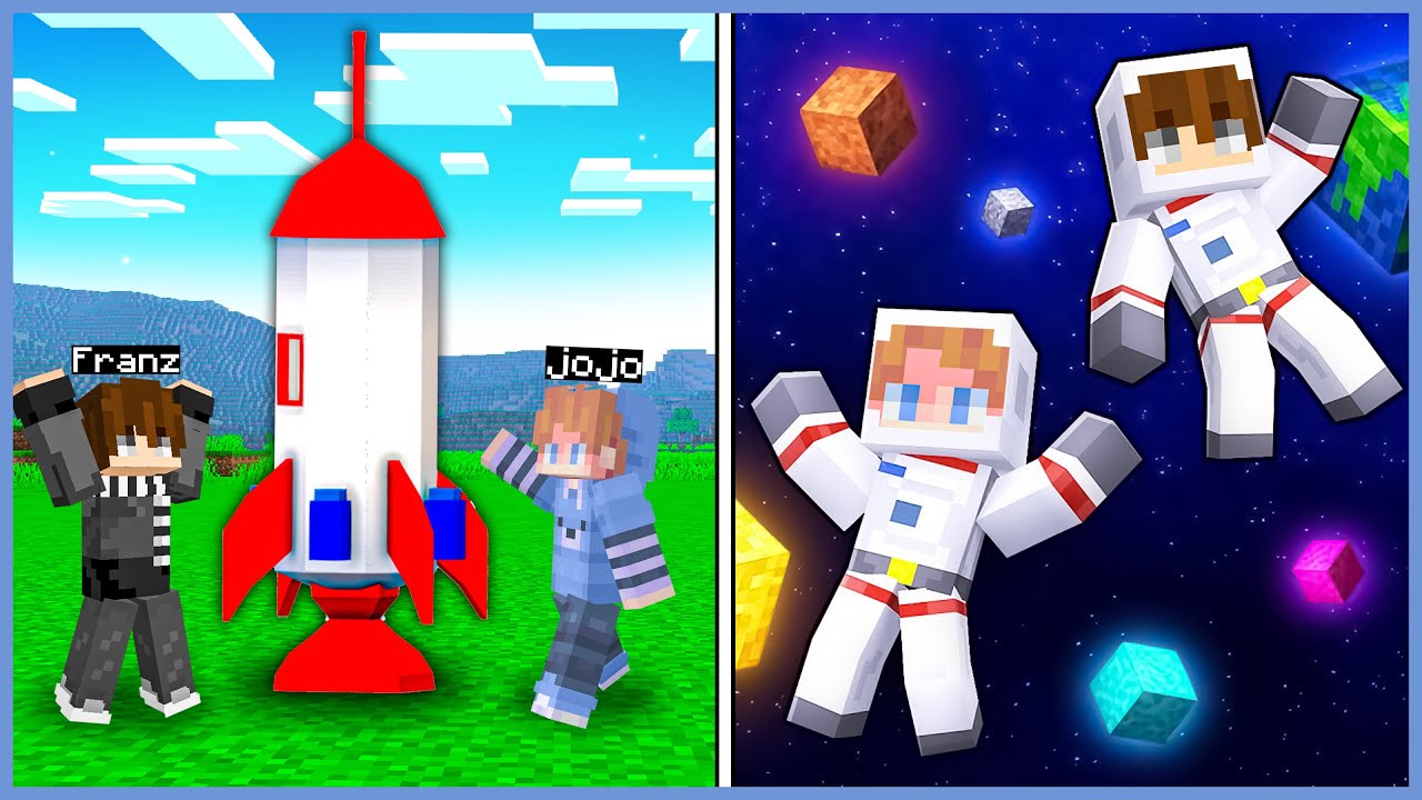 JOJO & FRANZ EKSPERIMEN PERGI KE BULAN MENGGUNAKAN ROKET di MINECRAFT