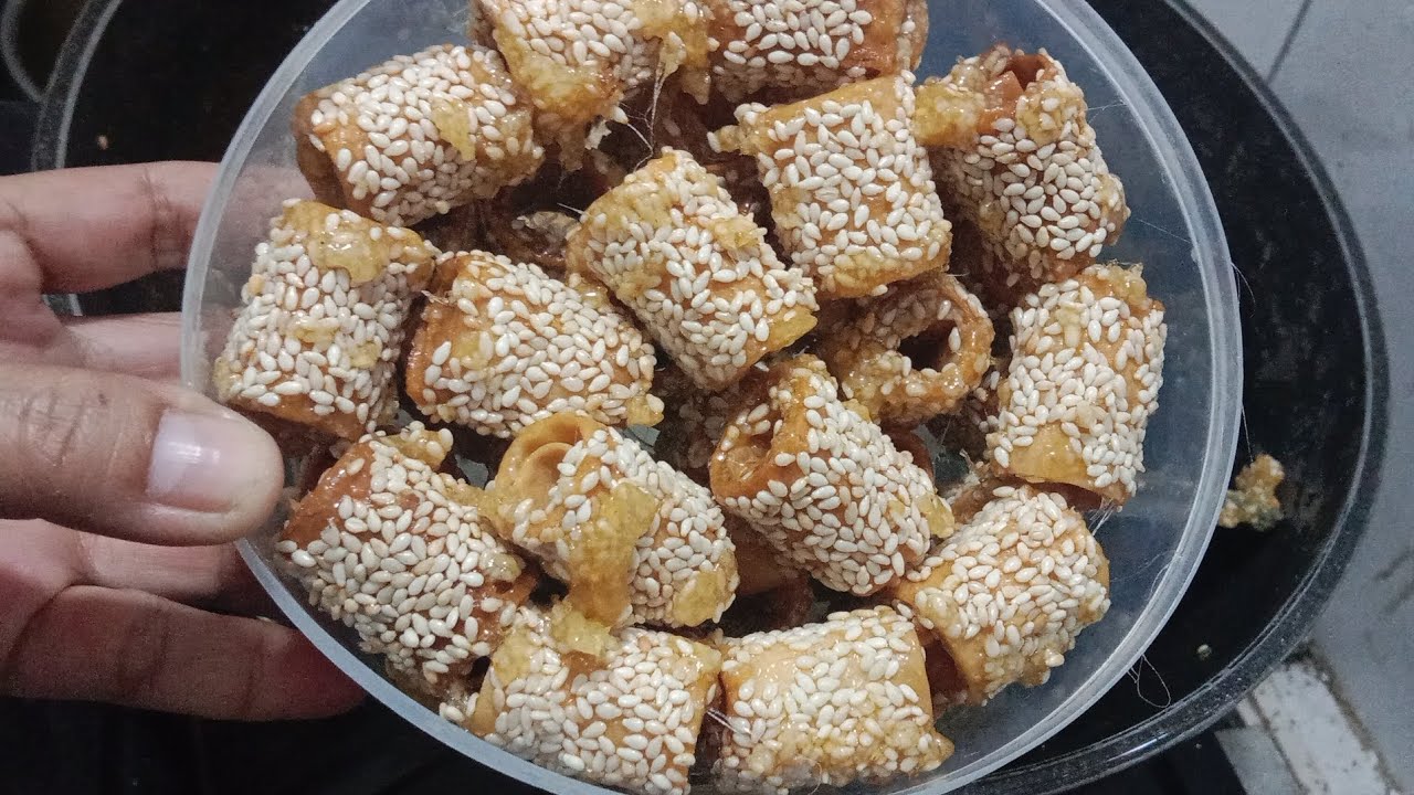PANGSIT WIJEN KARAMEL ❗Hanya 3 Bahan #resep #resepmudah #resepsimple #recipe #resepsimpel #desert