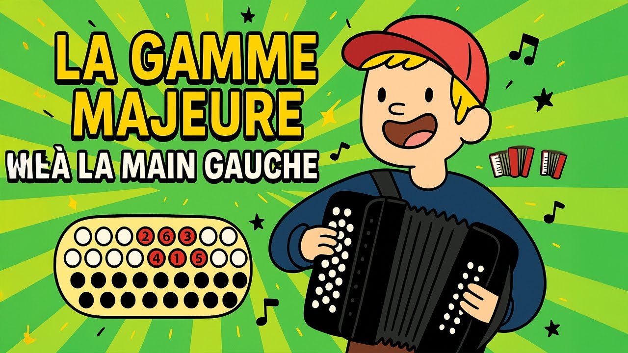 La gamme majeure sur la main gauche de votre accordéon !