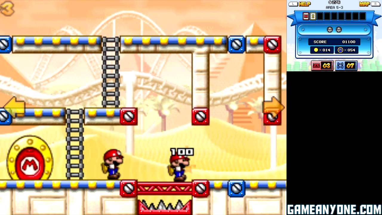 Mario Vs. Donkey Kong: Mini-land Mayhem! Walkthrough - Part 12: Area 5[1 of 3]