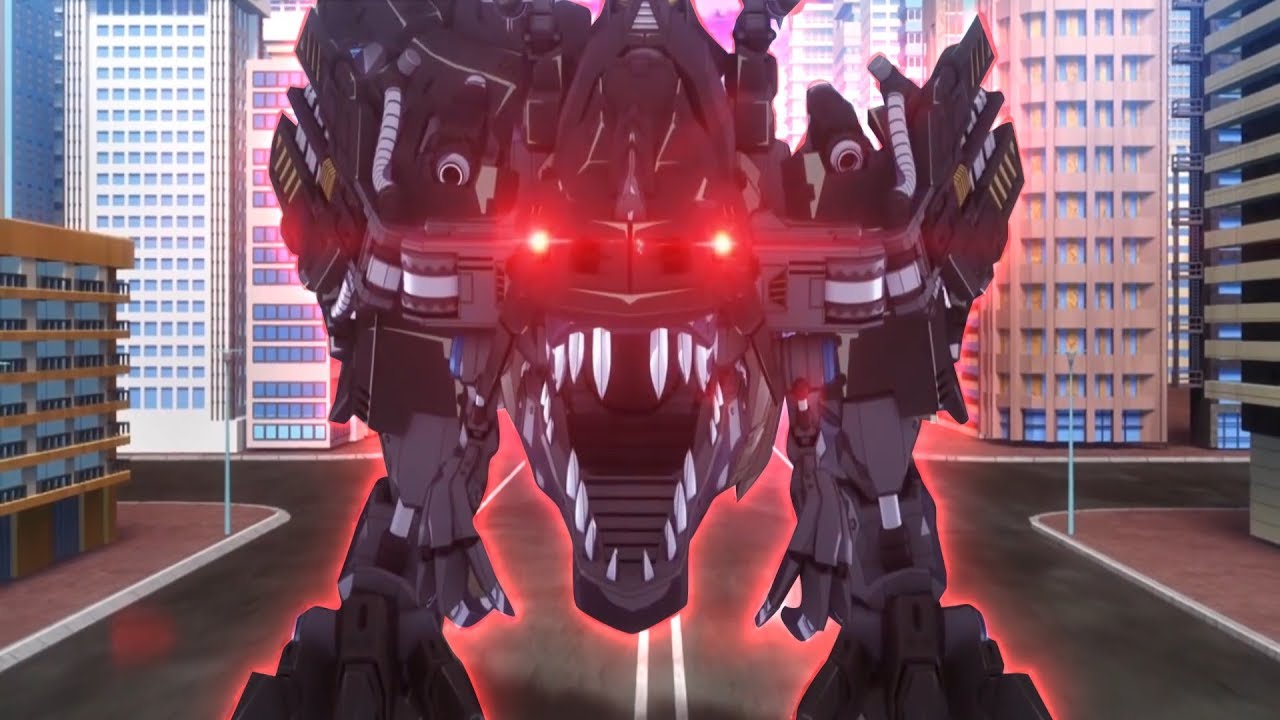 Rex vs Spinosaurus type Zoid - Miracle 1080p