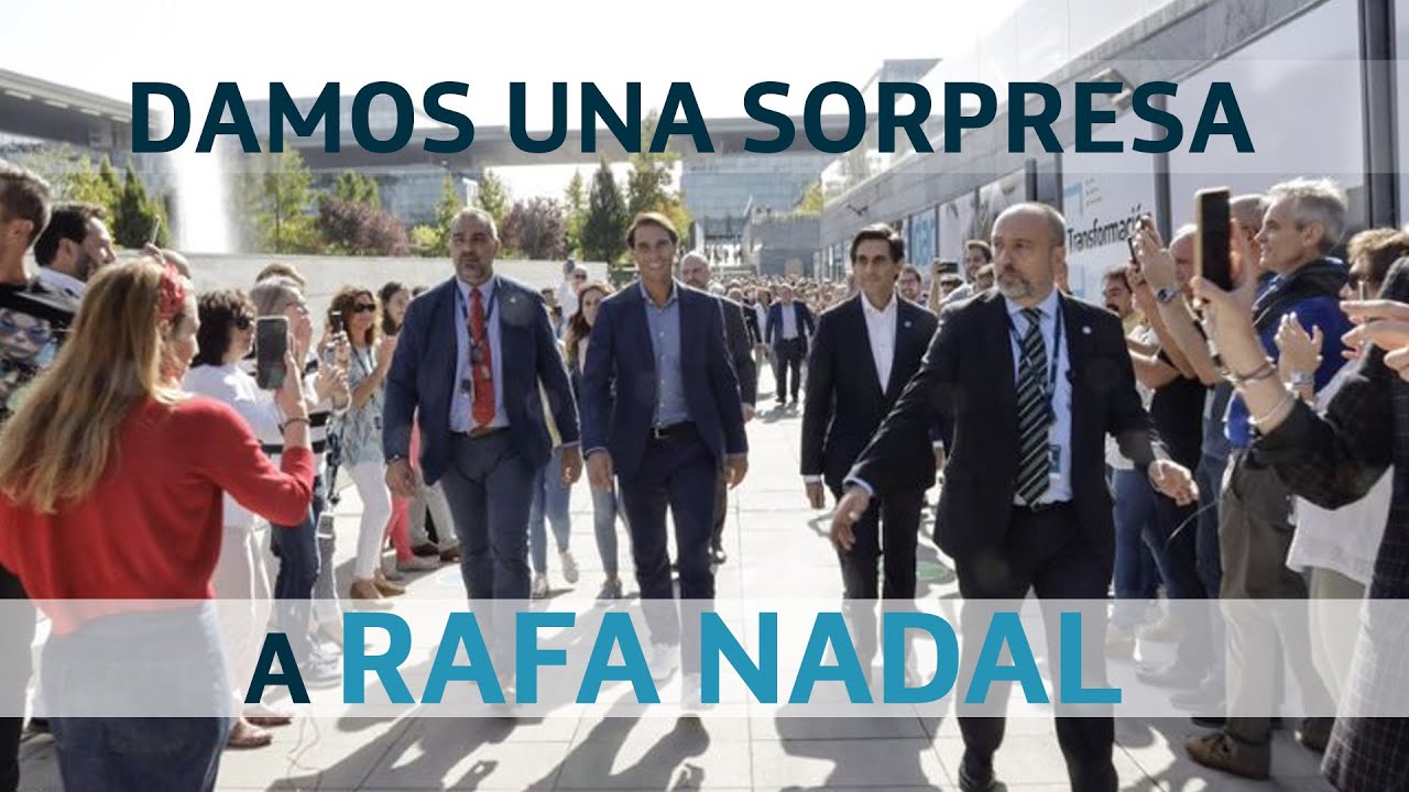 Rafa Nadal visita Distrito Telefónica y 42 Madrid | #HelloRafa