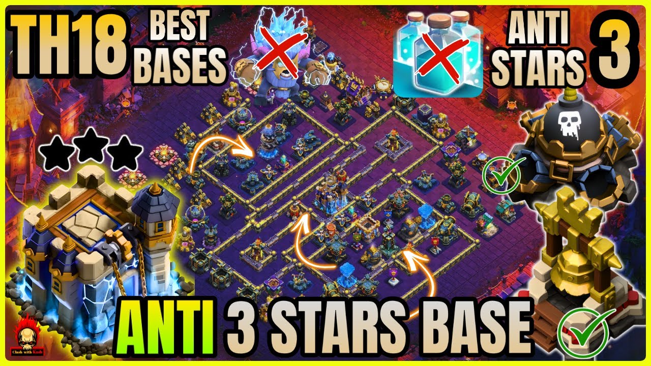 NEW BOMB HIVE ERA TOP 10 TOWNHALL 18 BASE ! TH18 LEGEND BASES WITH LINK ! ANTI 2 STAR TH18 WAR BASE